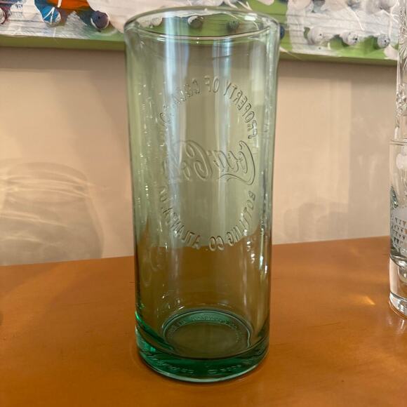 Vintage Coca Cola Green Drinking Glass 2009 - Picture 3 of 3